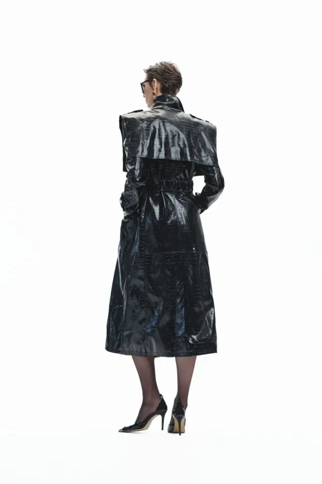 CROCO DETAYLI TRENÇKOT