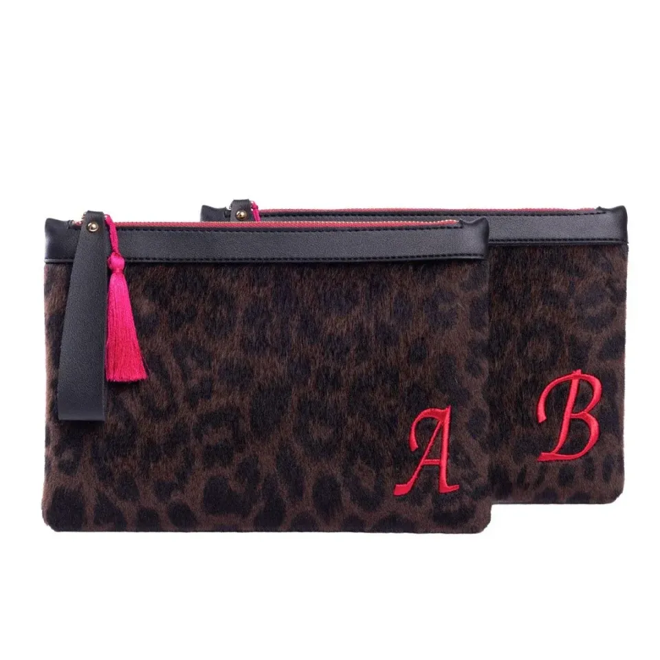 EYN208-LEOPARD LETTER- ORANGE COLOR E
