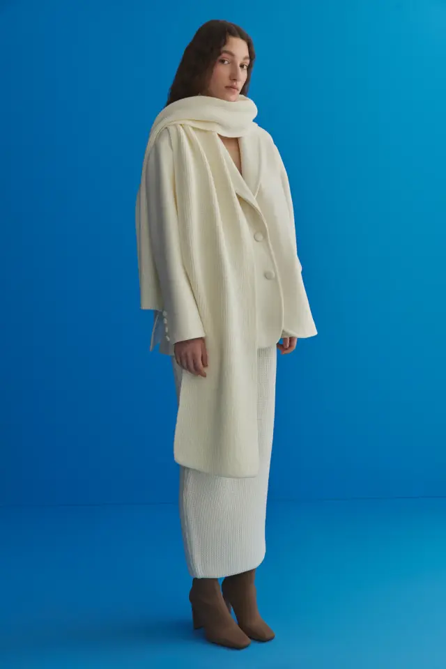 Mayfair Ekru Triko Blazer