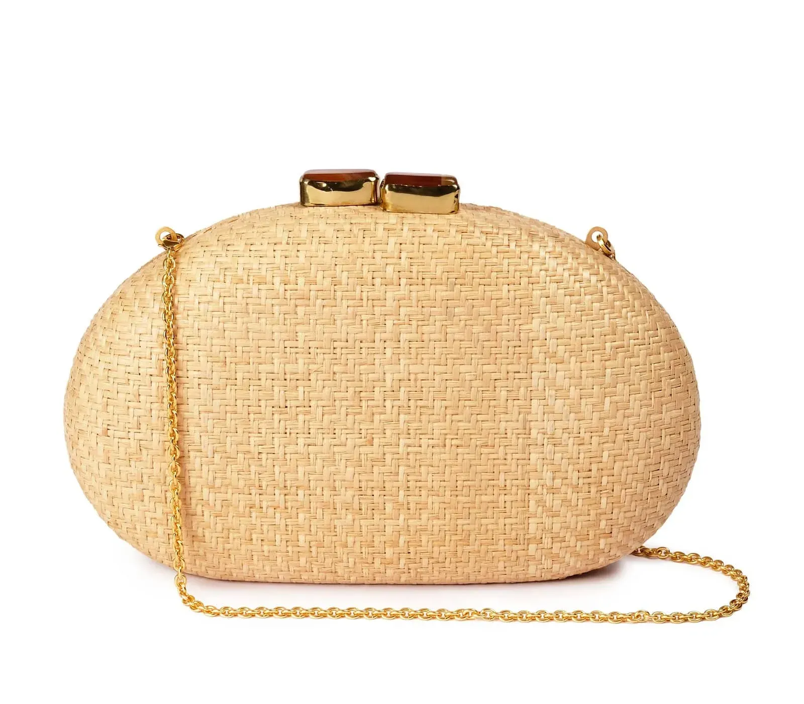 KAYE CLUTCH NATURAL – W AGATE