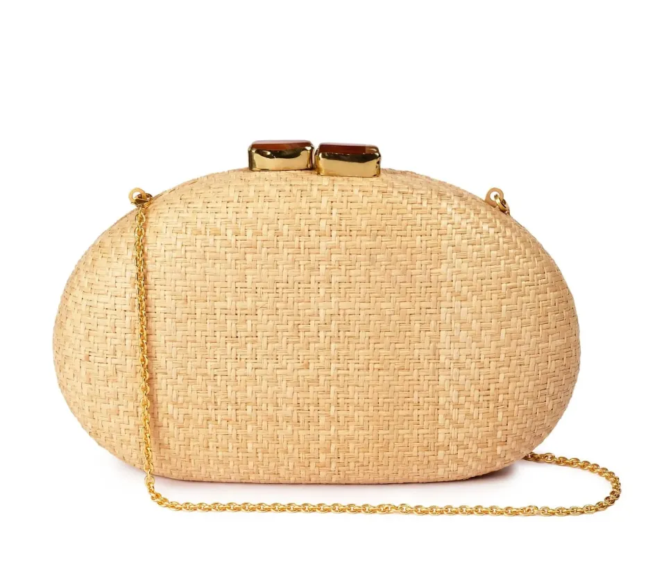 KAYE CLUTCH NATURAL – W AGATE
