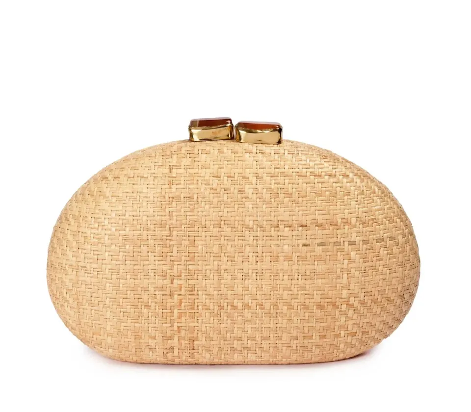 KAYE CLUTCH NATURAL – W AGATE