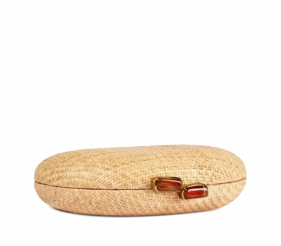 KAYE CLUTCH NATURAL – W AGATE