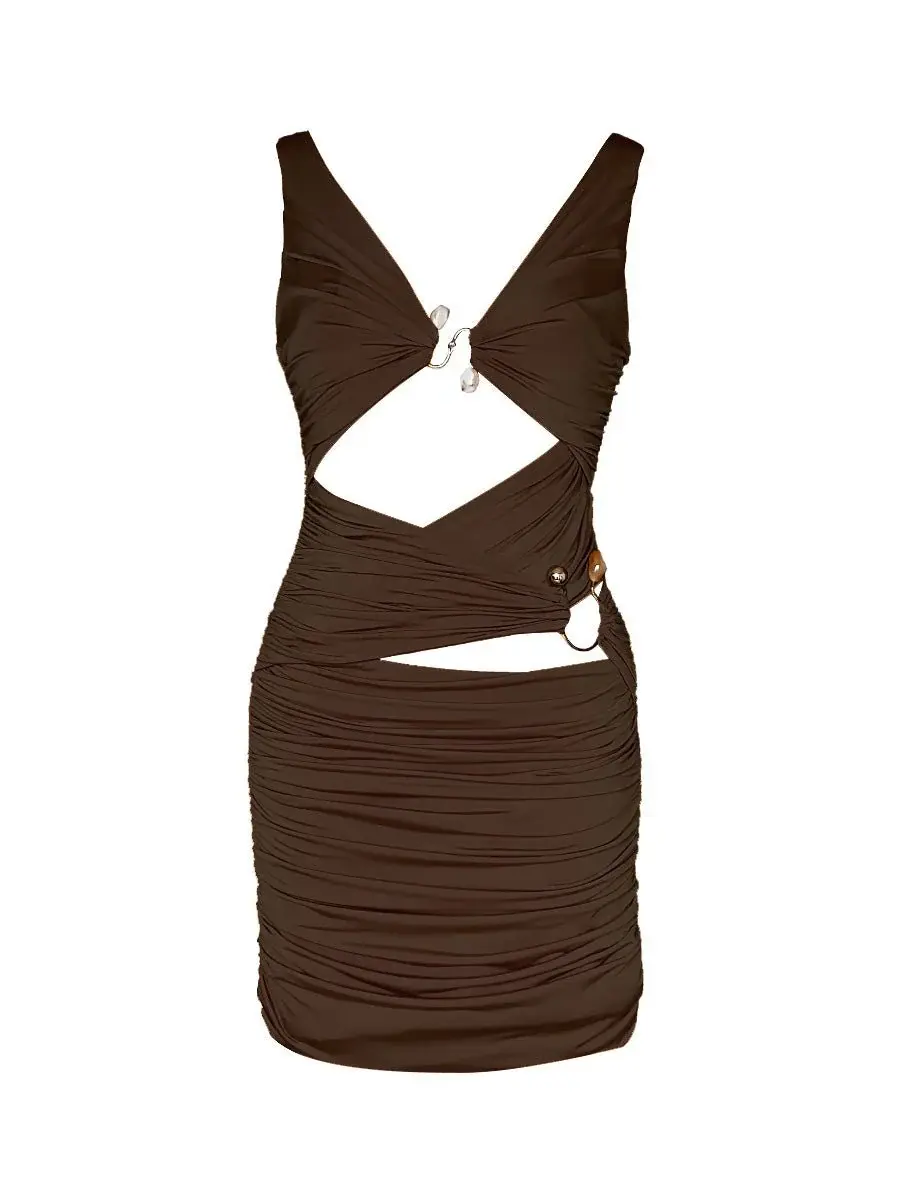 Alora Dress - Brown