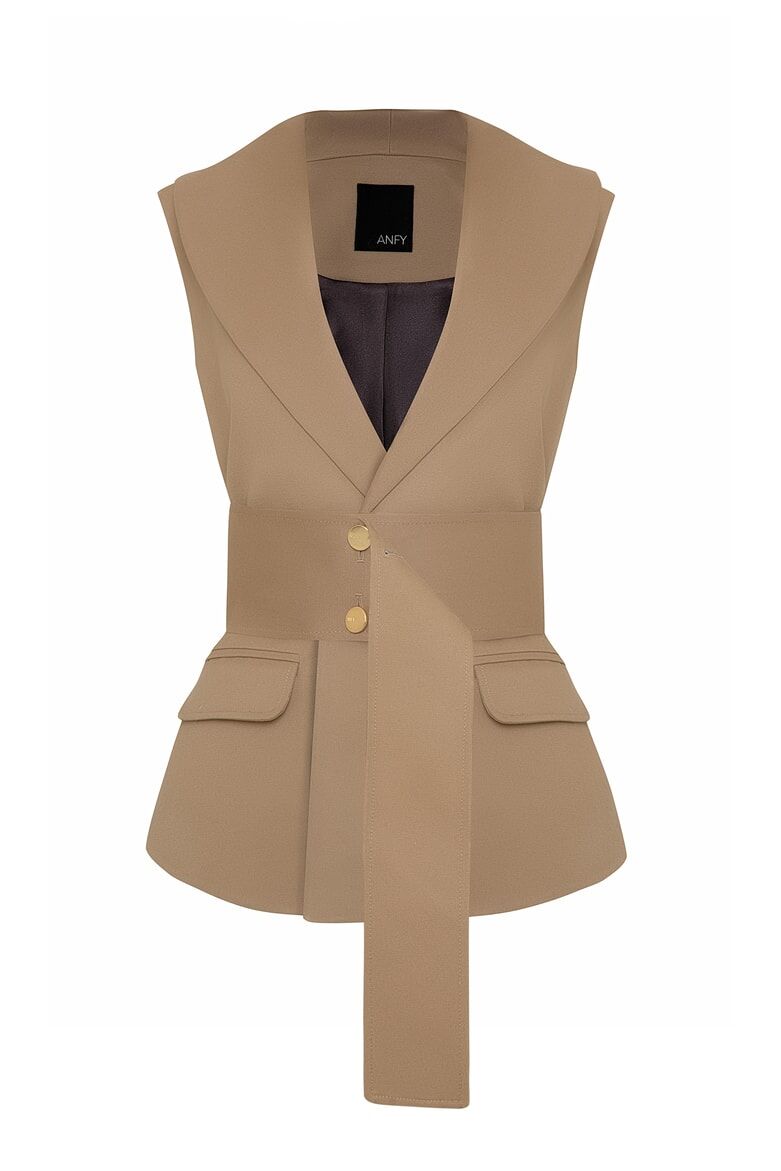 GENTİAN YELEK ( CAMEL)