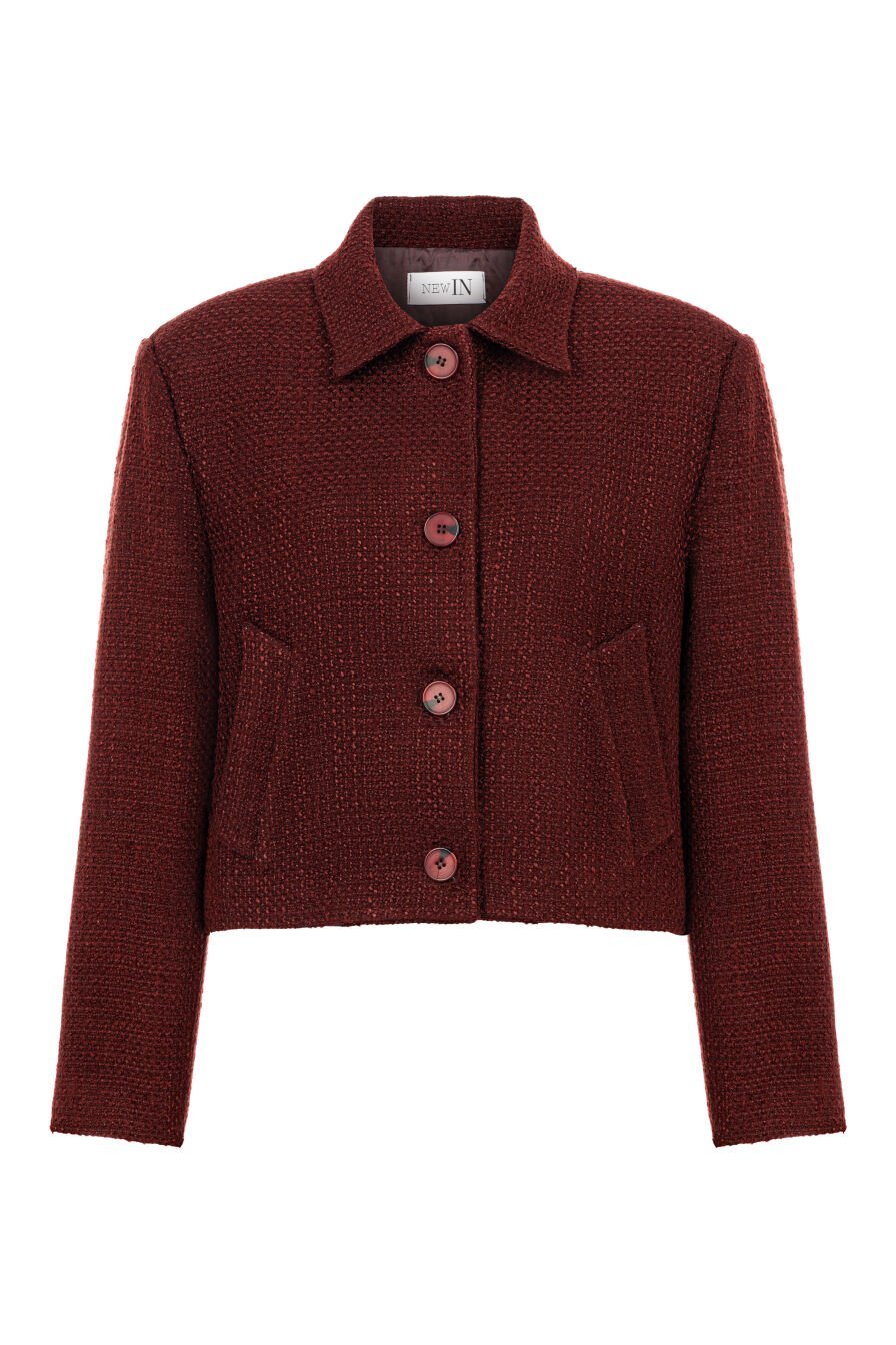Bordo Tüvit Ceket