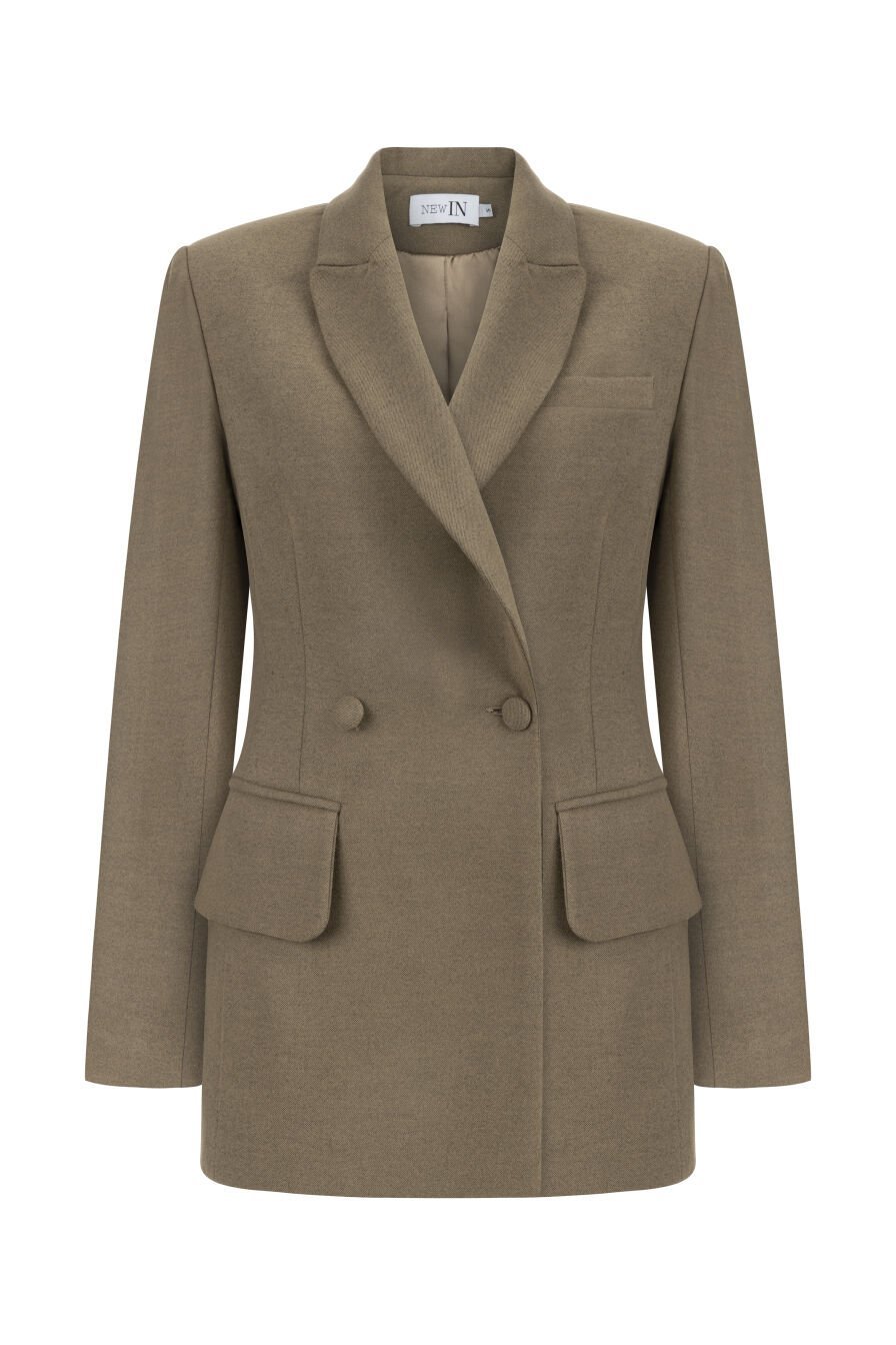 Cepli Bej Blazer Ceket