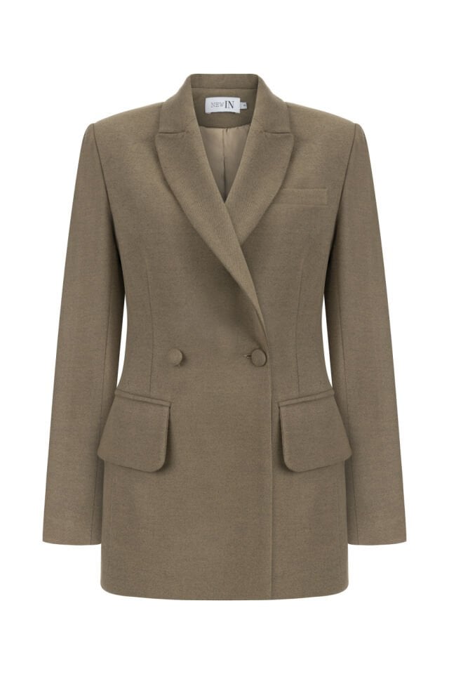 Cepli Bej Blazer Ceket