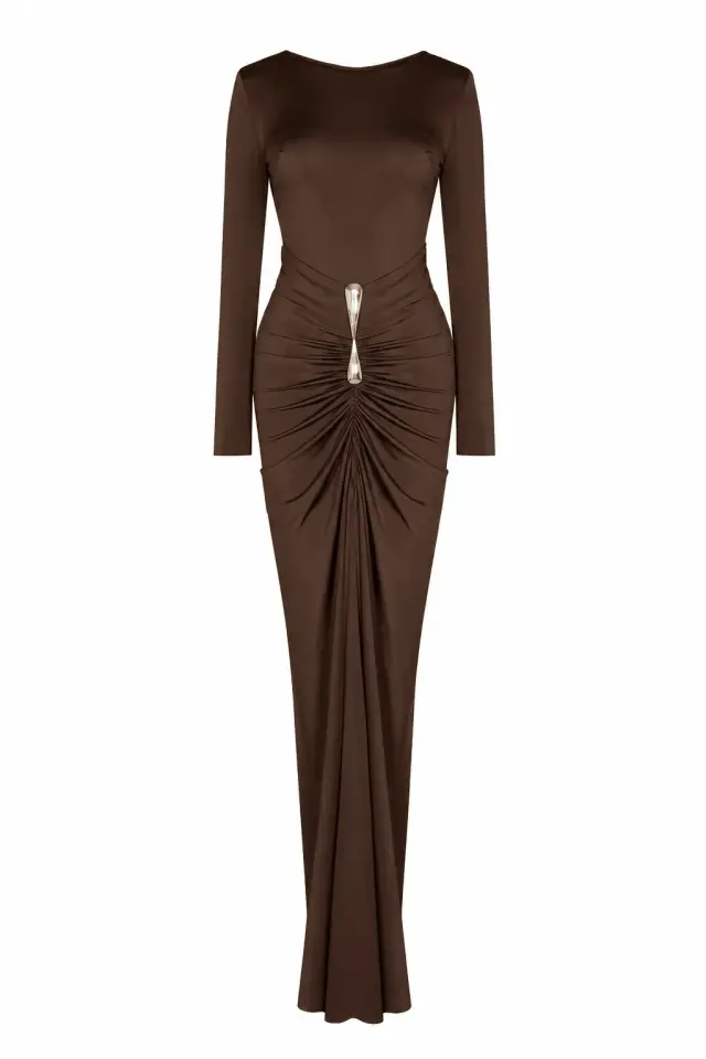 Brenda Dress - Brown