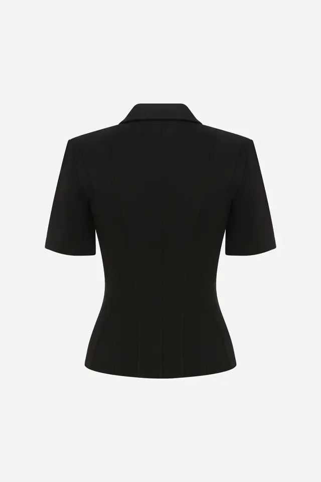 KATE Polo Yaka Korse Detaylı Tshirt