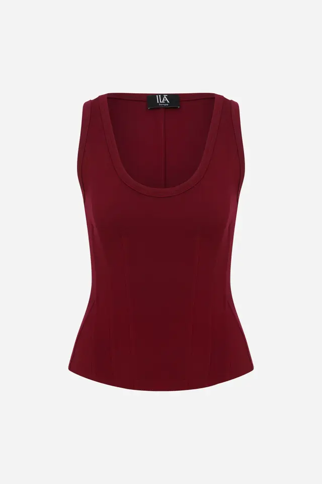 LILOU U Yaka Korse Detaylı Atlet