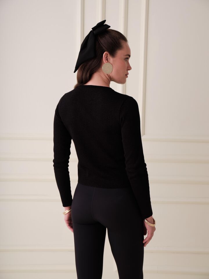 AMELİA SİYAH  TRİKO HIRKA