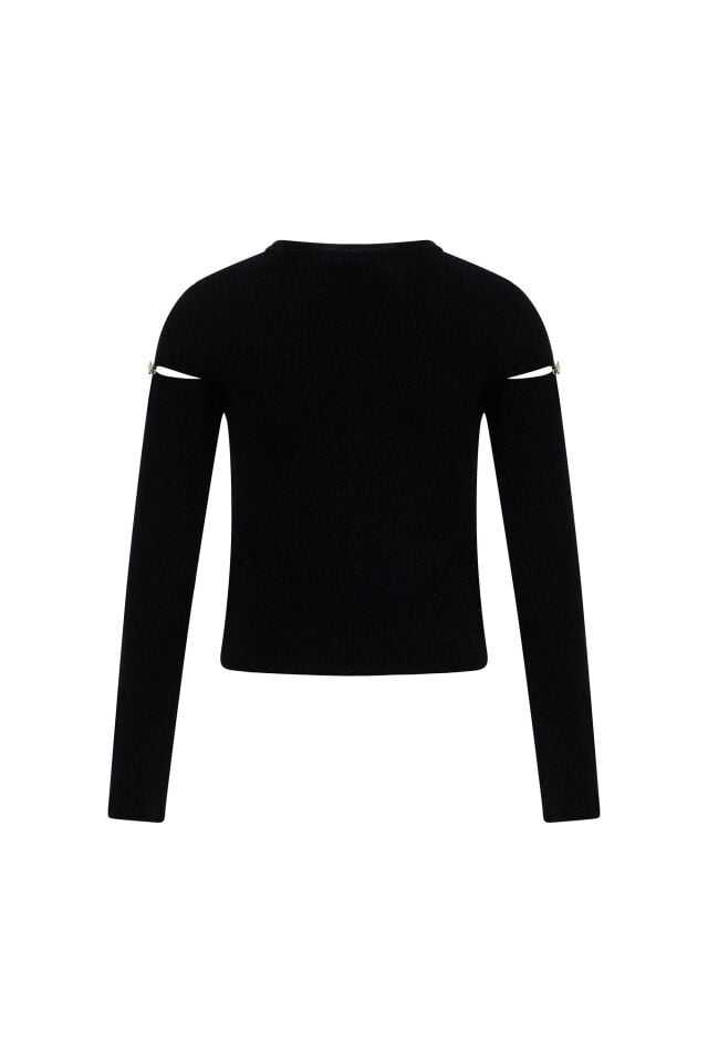 LUSTRE SİYAH TRİKO BLUZ