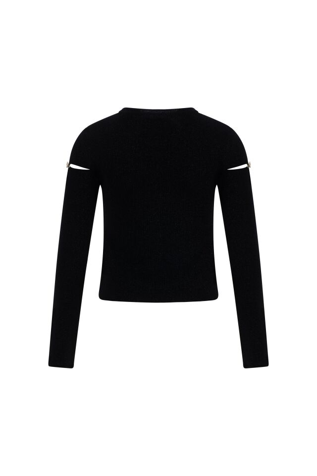 LUSTRE SİYAH TRİKO BLUZ