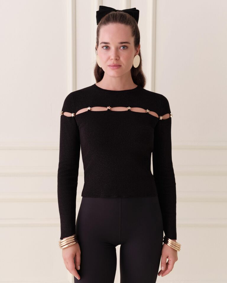 LUSTRE SİYAH TRİKO BLUZ