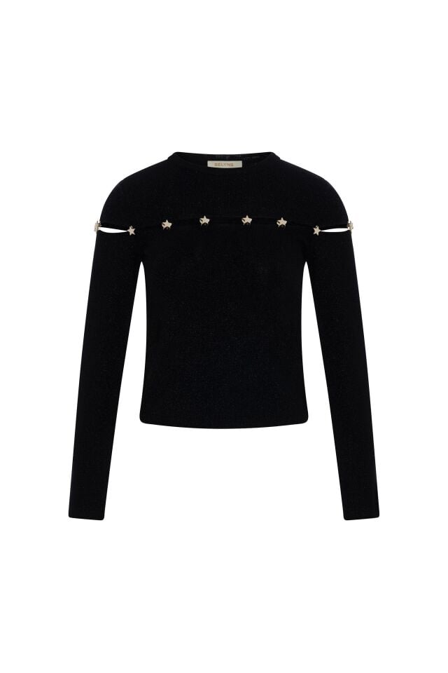 LUSTRE SİYAH TRİKO BLUZ