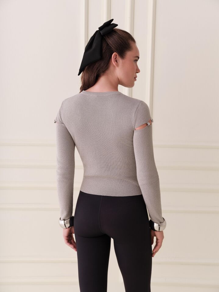 LUSTRE GRİ TRİKO BLUZ