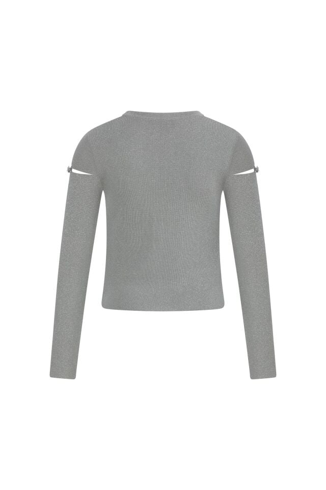 LUSTRE GRİ TRİKO BLUZ