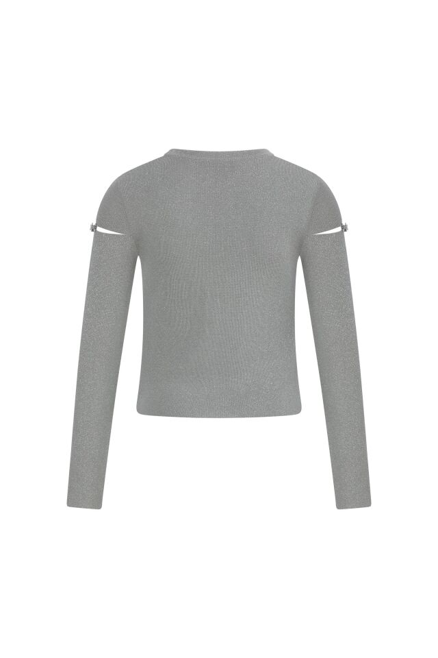 LUSTRE GRİ TRİKO BLUZ