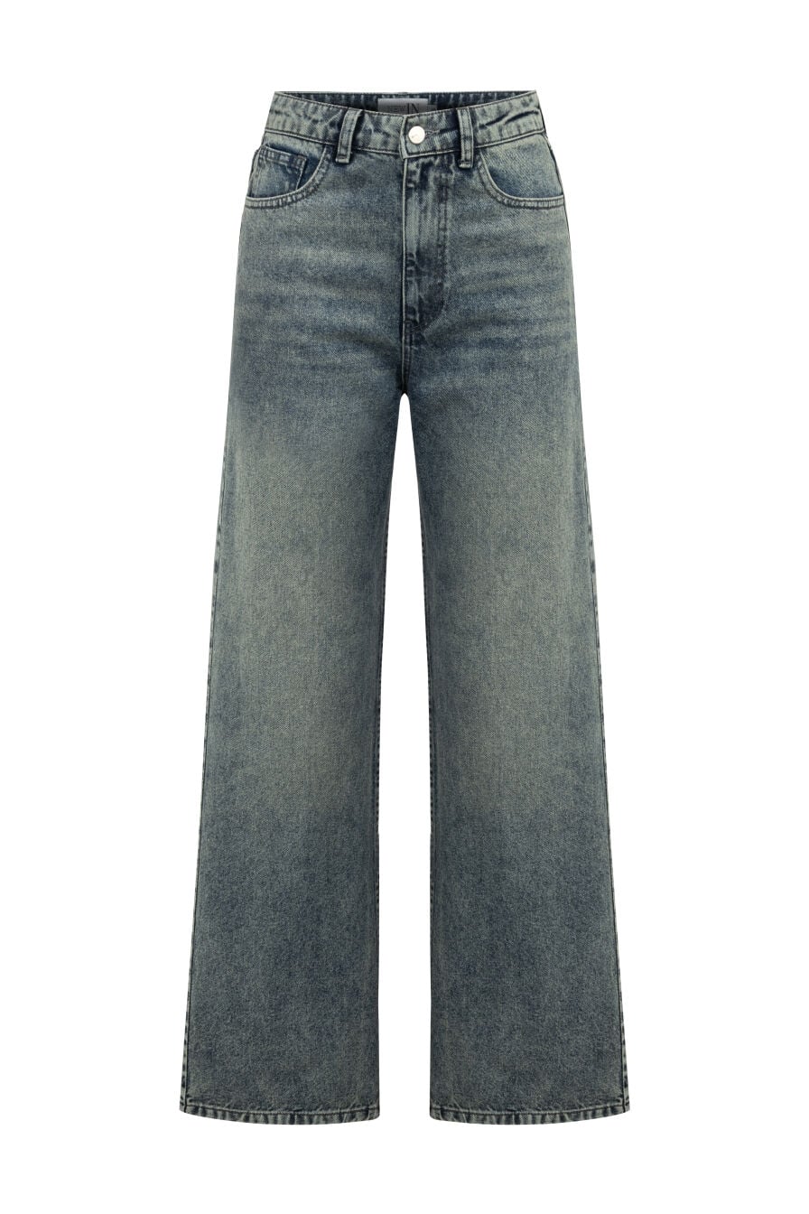 Taşlanmış Denim Pantolon