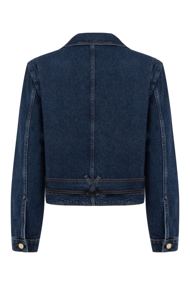 Gold Aksesuarlı Denim Ceket
