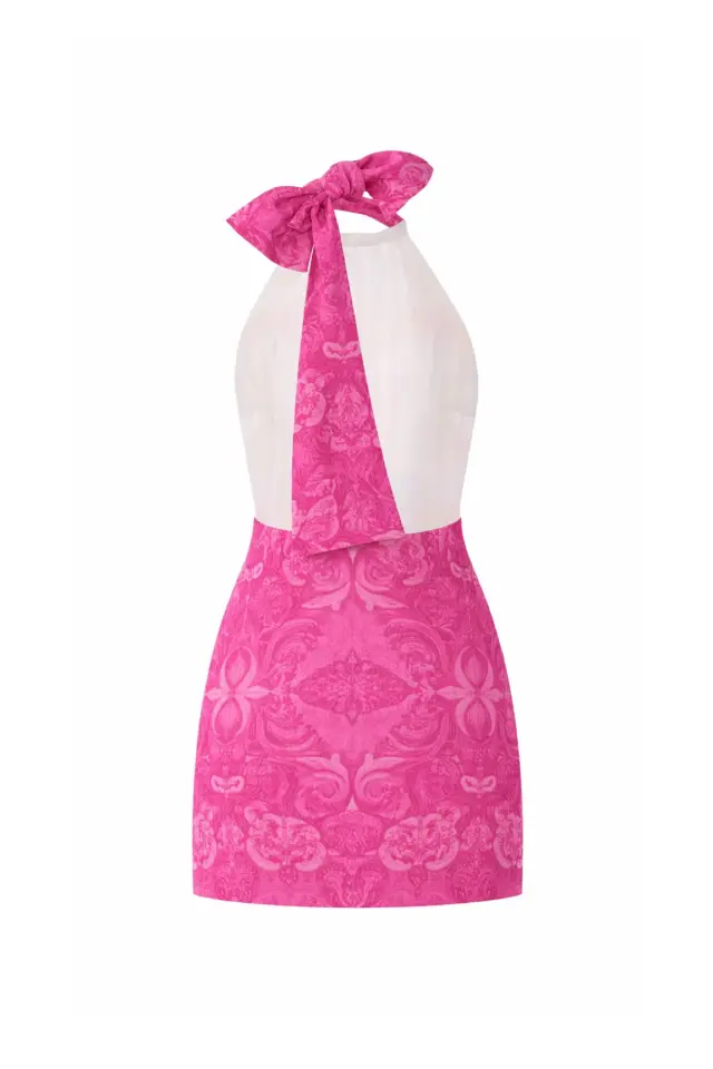 Summer Mirage Halter Neck Mini Dress