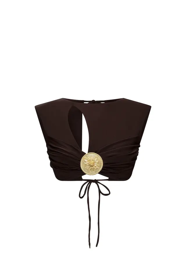 Spring Madalyon Detayli Mini Bluz