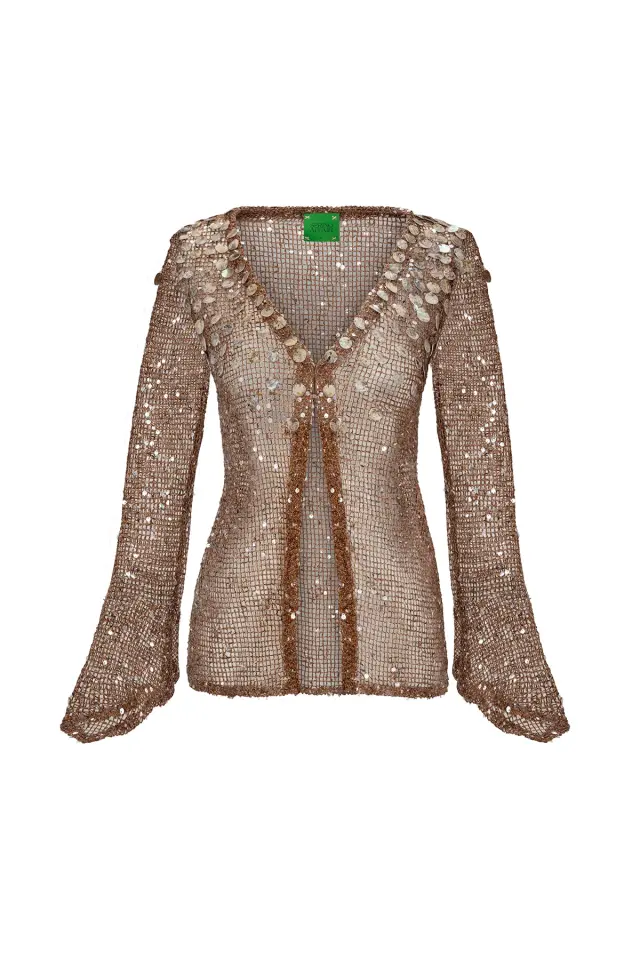 Isis El Işleme Detayli Knit Bluz