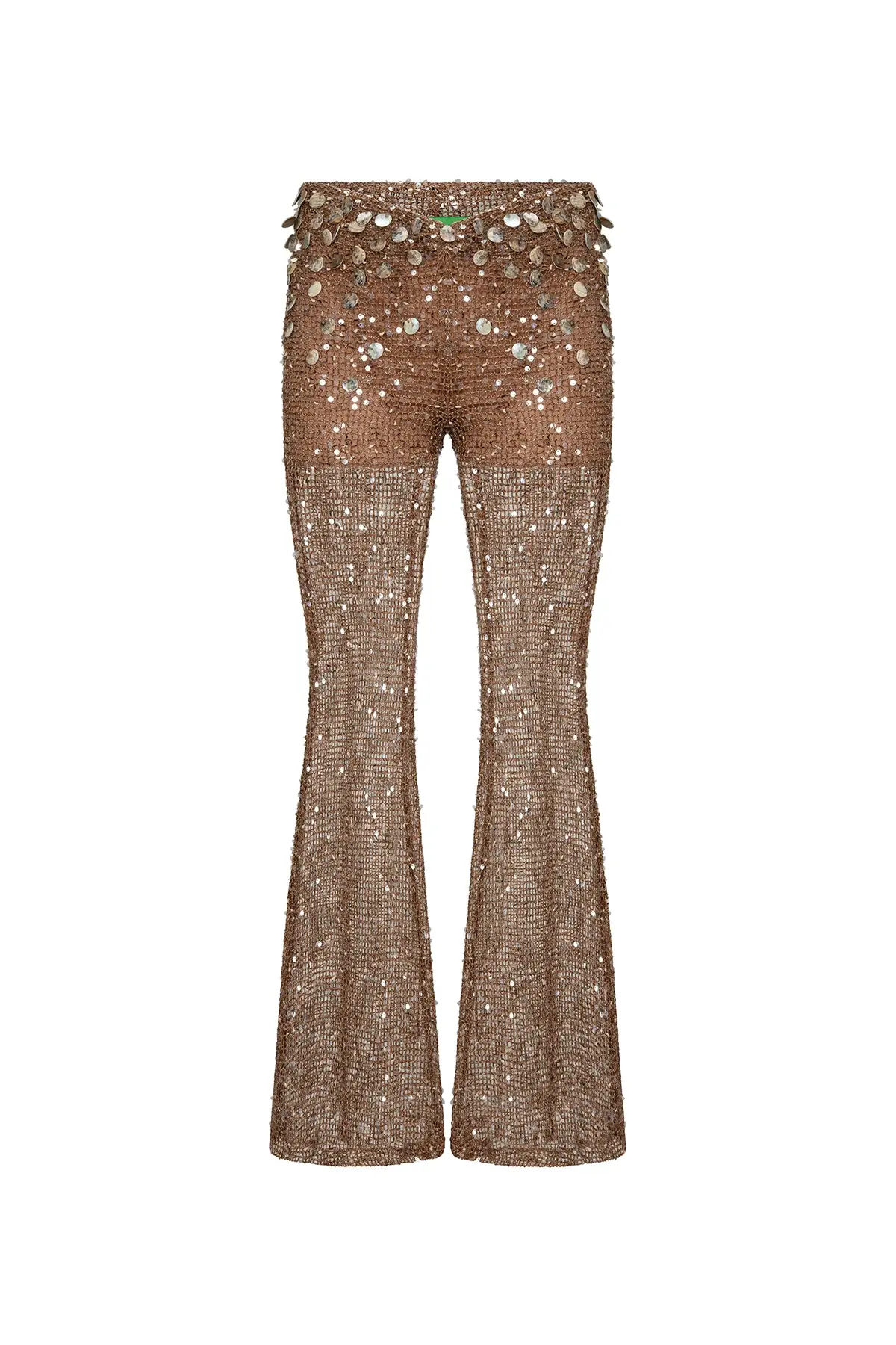 Isis El Işleme Detayli Knit Flare Pantolon