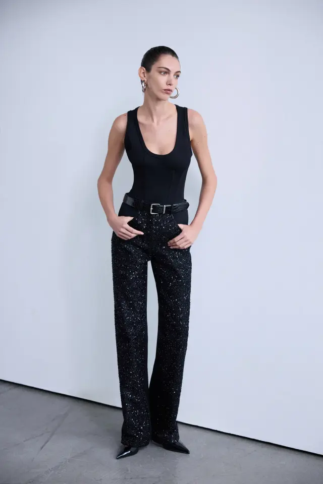 Ariel - Payet Detaylı Pantolon