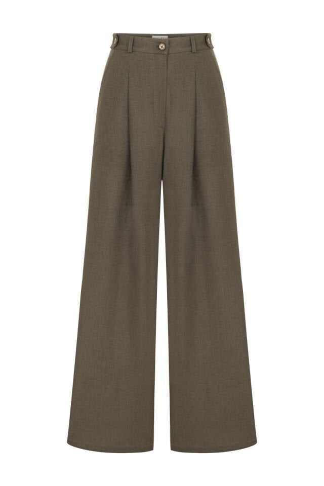 Keten Bol Paça Pantolon