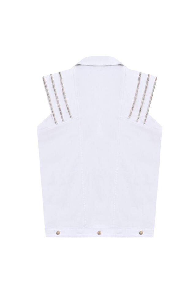 EVA DENIM VEST GOLD