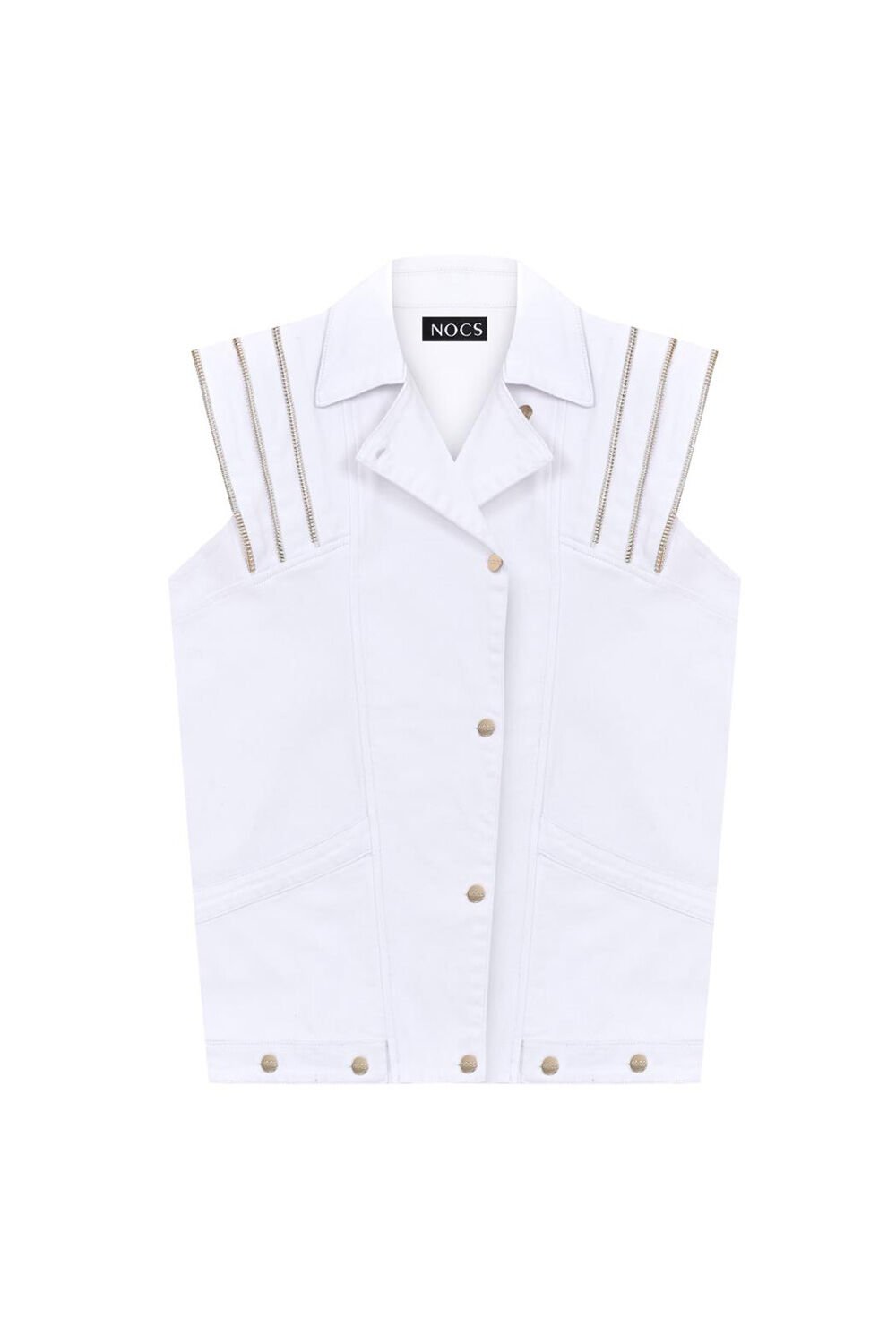 EVA DENIM VEST GOLD