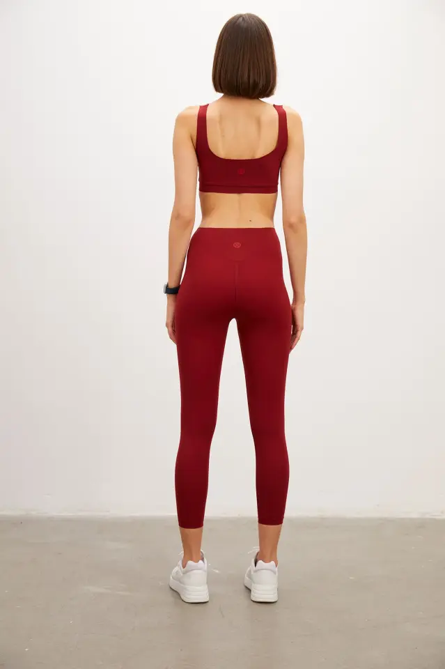 Yüksek Bel Bağcıklı  Şekillendirici Mat Tayt