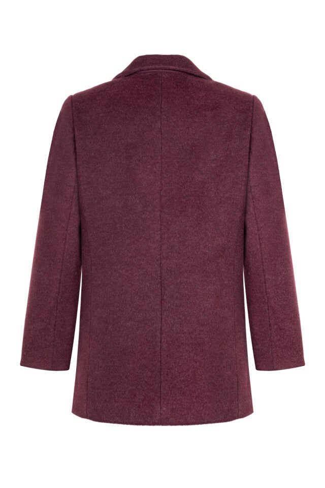 Oversize Bordo Ceket Kaban