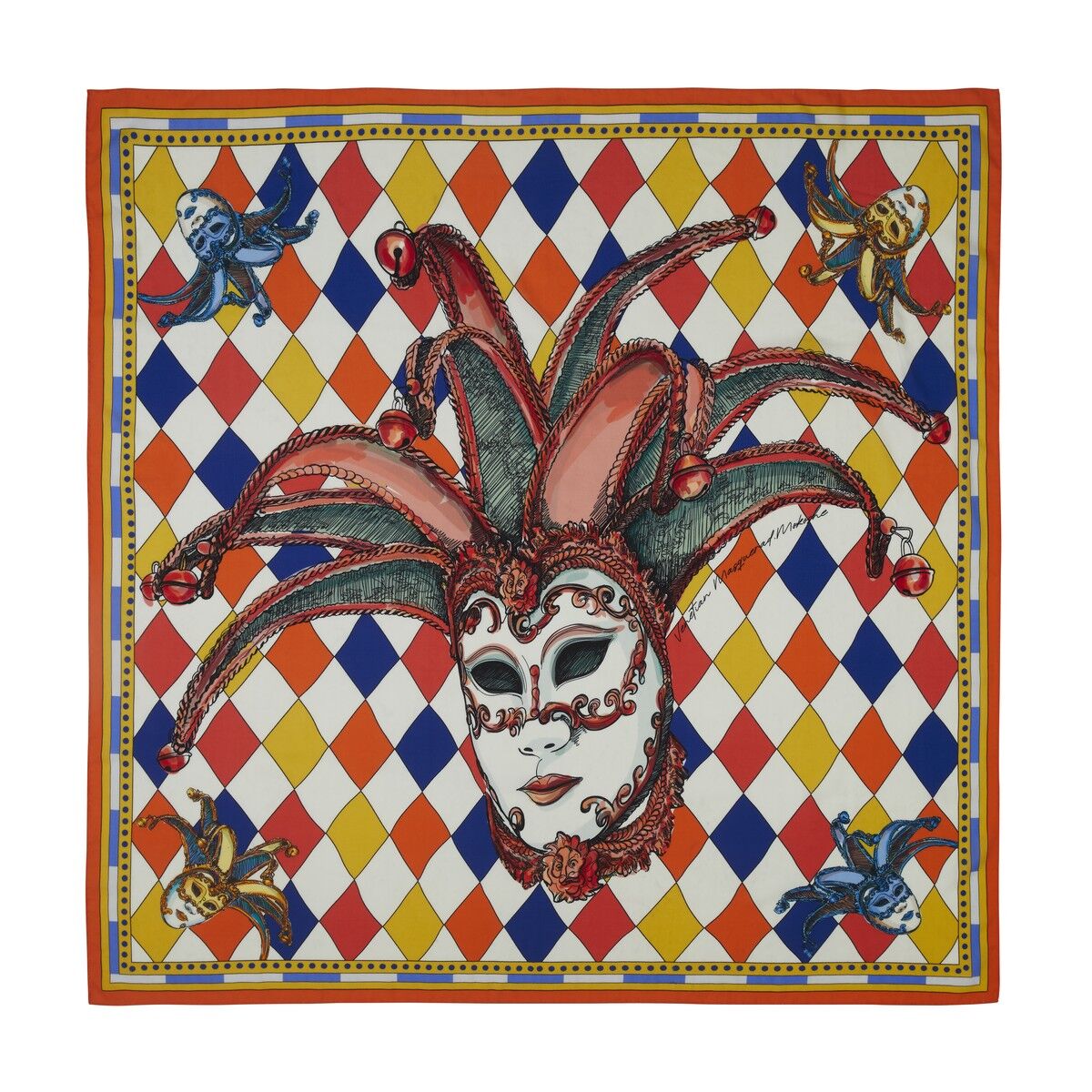 Venedik Maskeli Balosu – Sarı, Mavi ve Turuncu