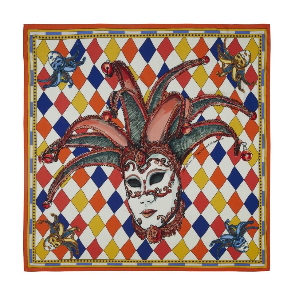 Venedik Maskeli Balosu – Sarı, Mavi ve Turuncu