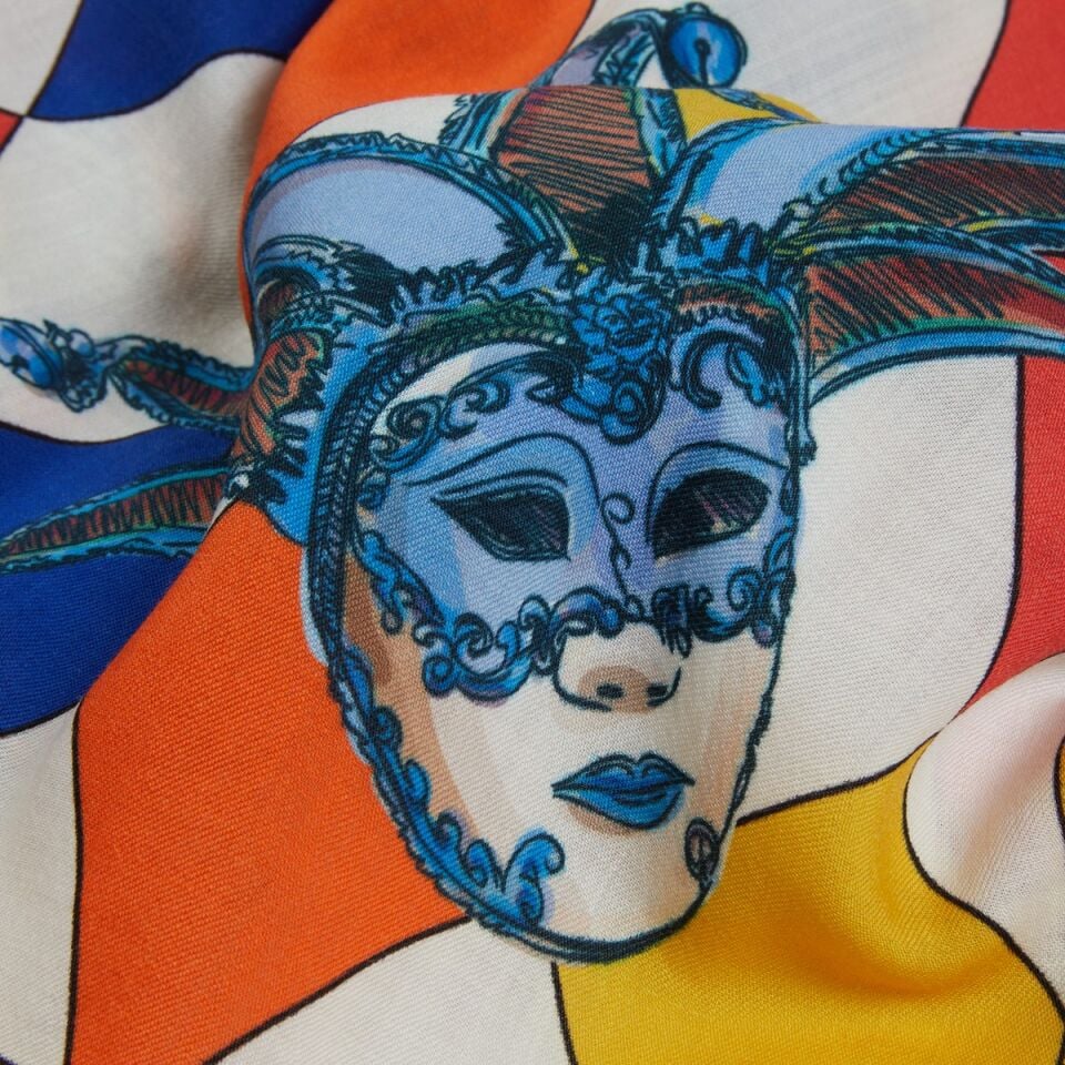 Venedik Maskeli Balosu – Sarı, Mavi ve Turuncu