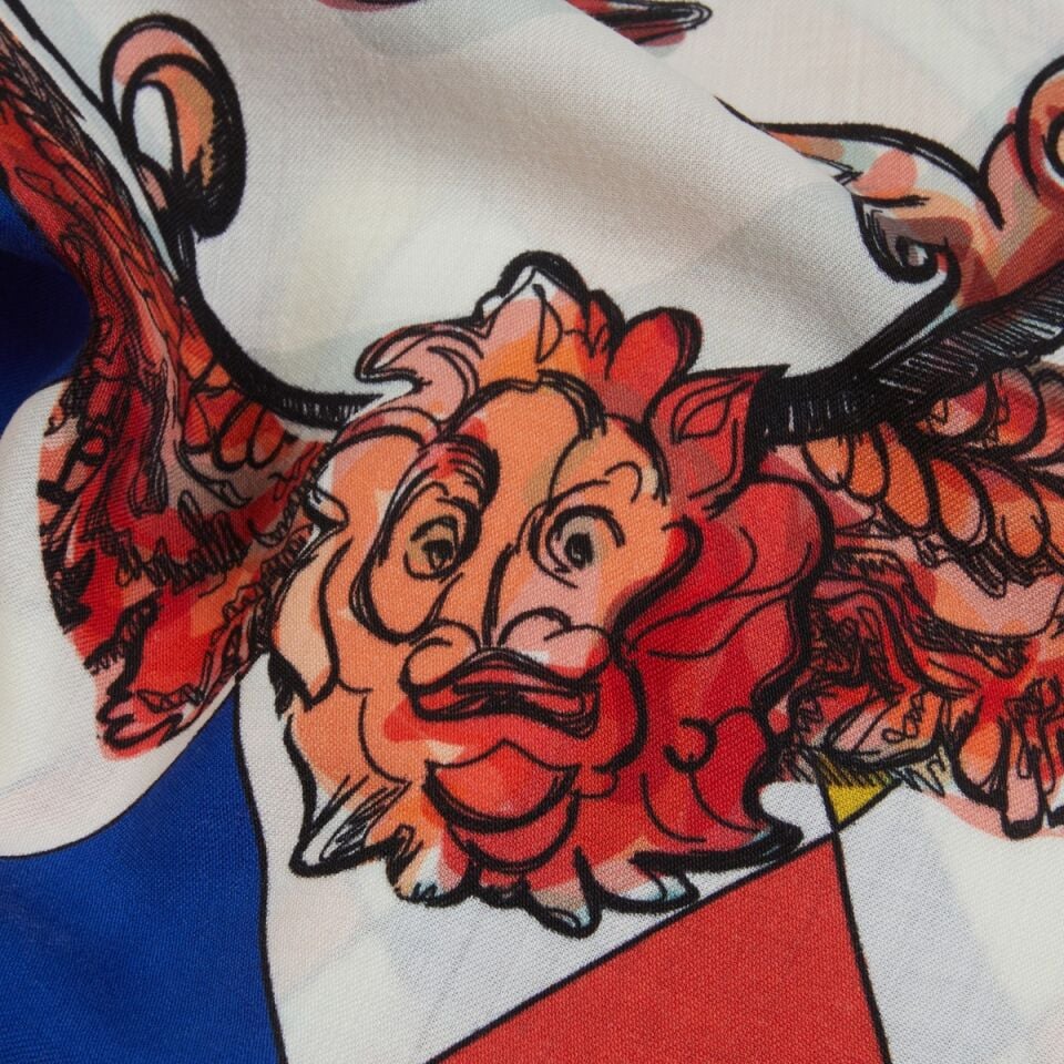 Venedik Maskeli Balosu – Sarı, Mavi ve Turuncu