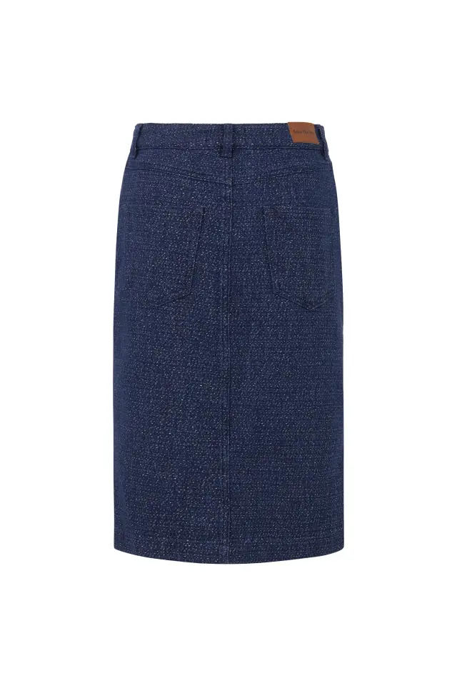 LACY MIDI ETEK-LACİVERT