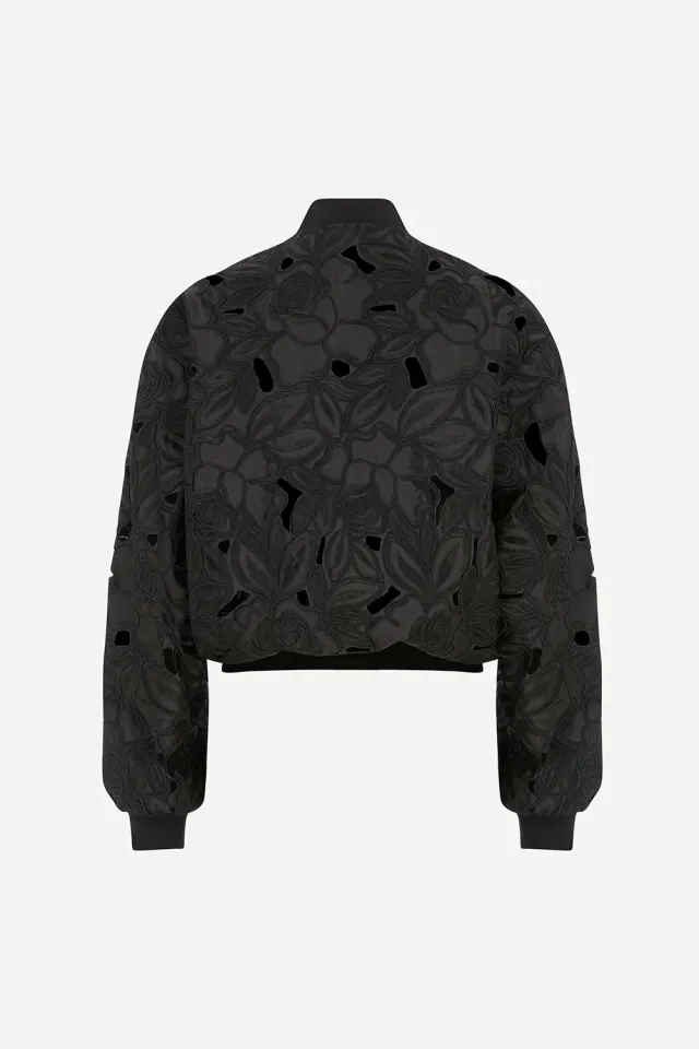 Diana - Gül Dokulu Bomber Ceket