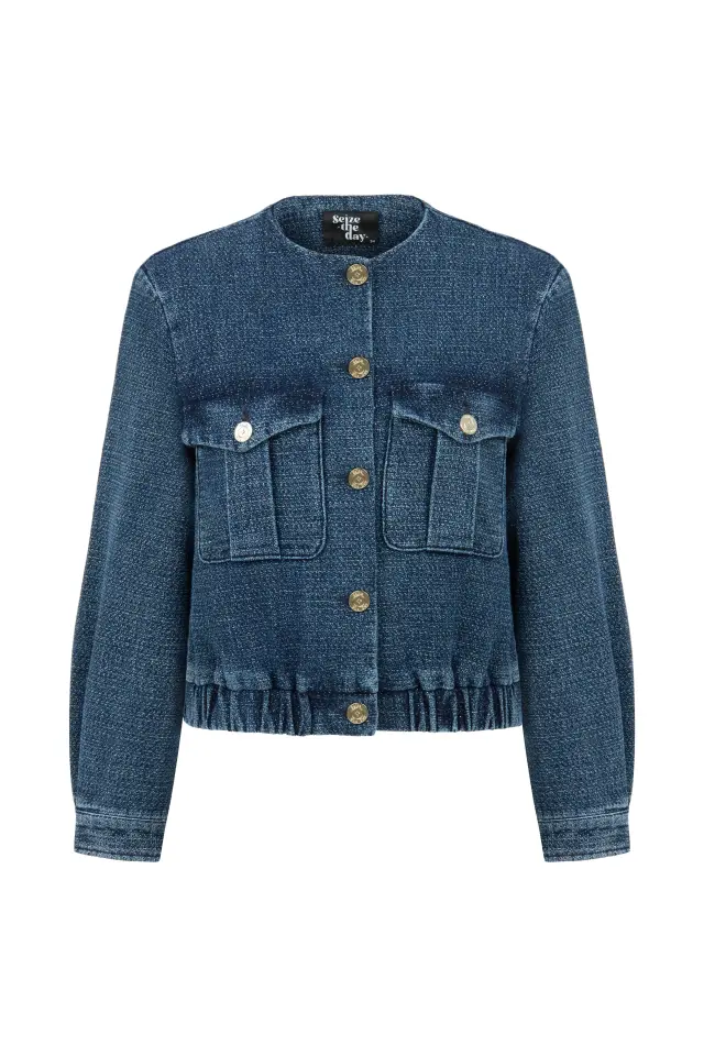 LACY BOMBER CEKET-MAVİ