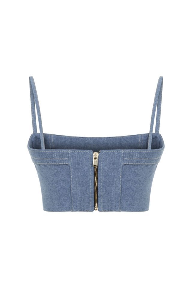 Raw Denim Bralette