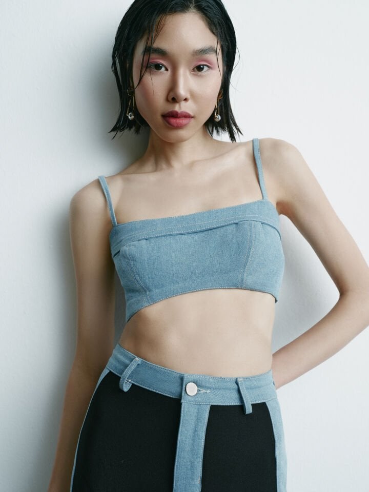 Raw Denim Bralette