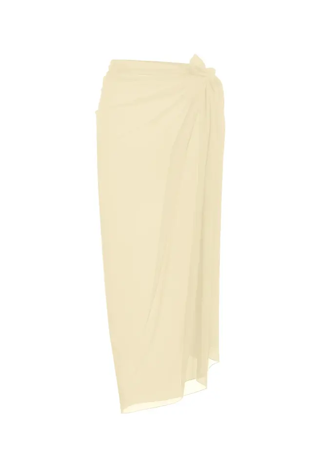 Elegance Şifon Maxi Pareo Açık Sarı